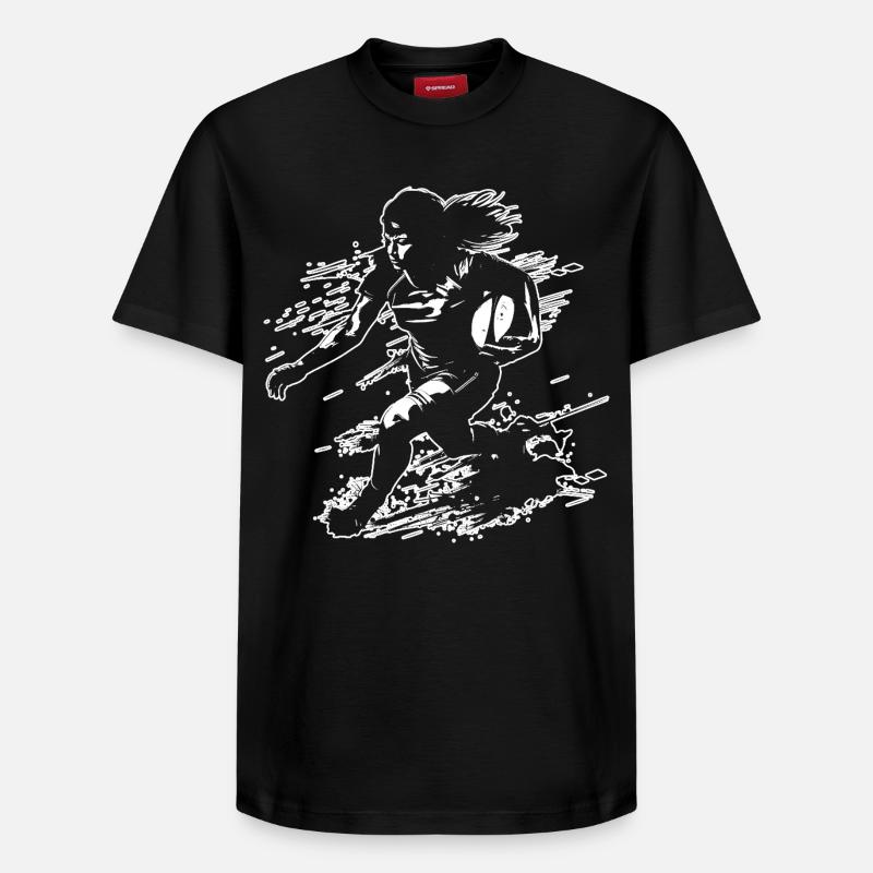 Rugby player - Relaxed Unisex Supima Cotton T-Shirt – by SPREAD - black