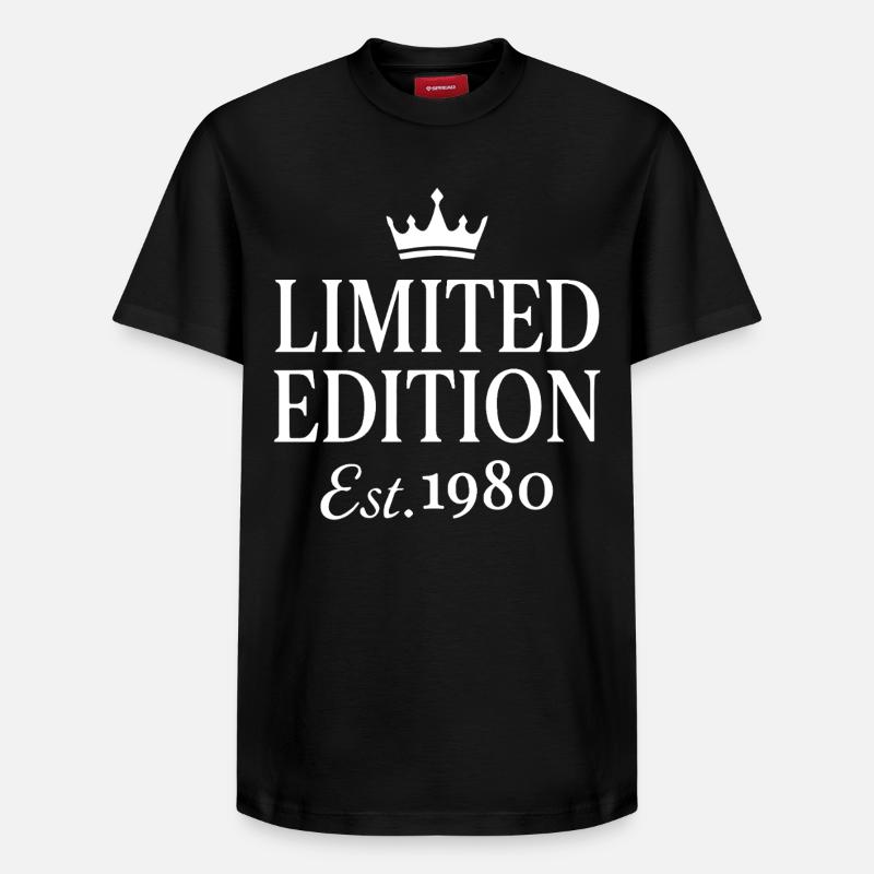 Edition Limitée Est 1980 - T-shirt unisexe décontracté en coton Supima – de SPREAD - noir