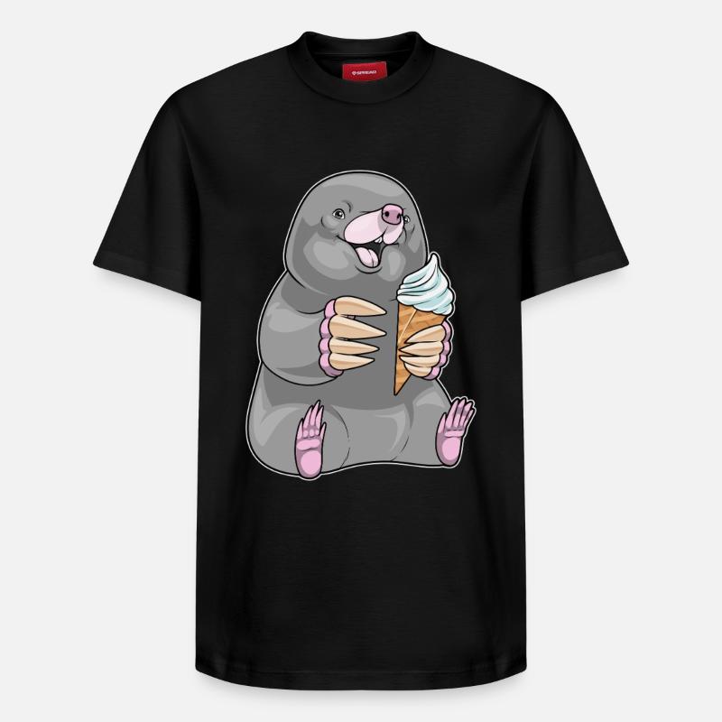 Glace Mole Waffle - T-shirt unisexe décontracté en coton Supima – de SPREAD - noir