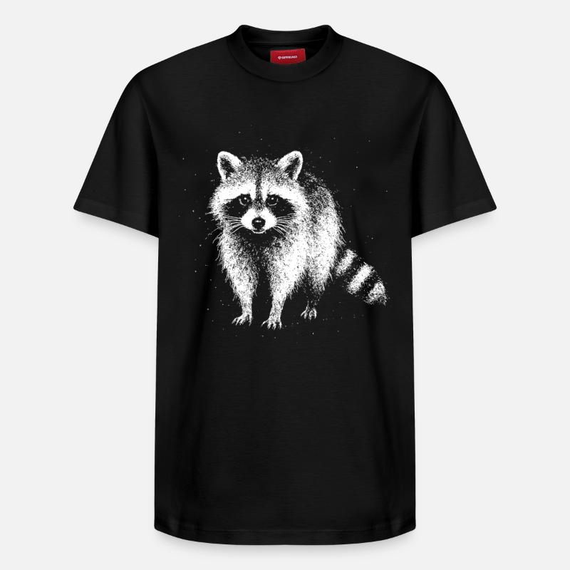 Kleiner Waschbär - Relaxed Unisex Supima Cotton T-Shirt – von SPREAD - Schwarz