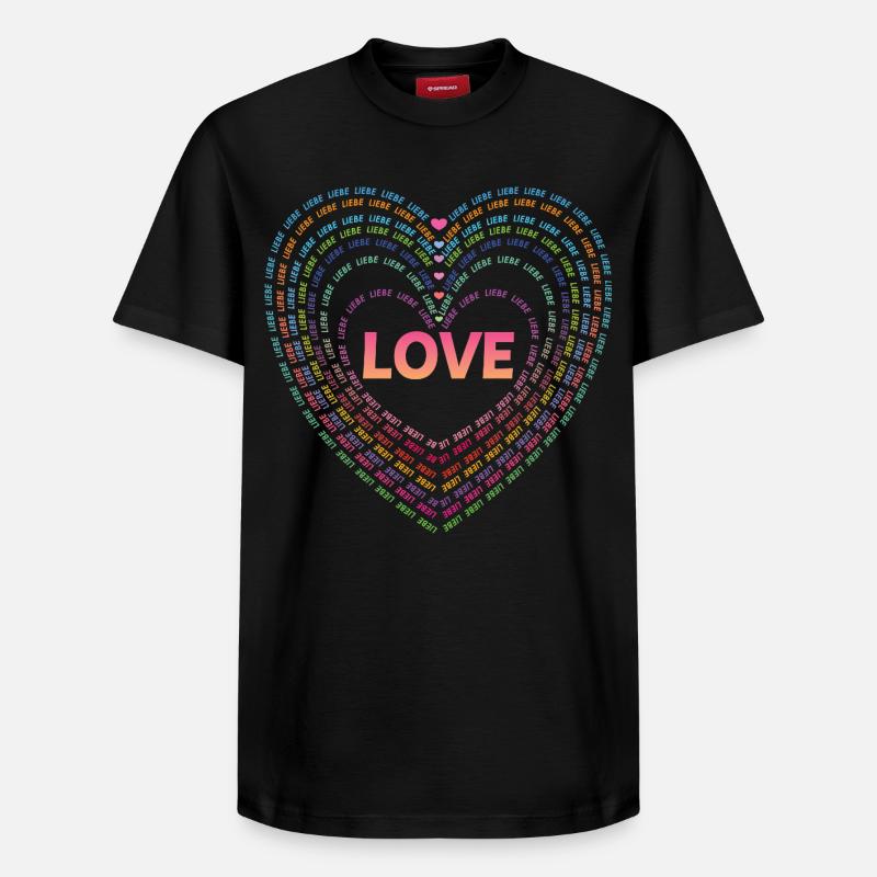 Liebe. - Relaxed Unisex Supima Cotton T-Shirt – von SPREAD - Schwarz