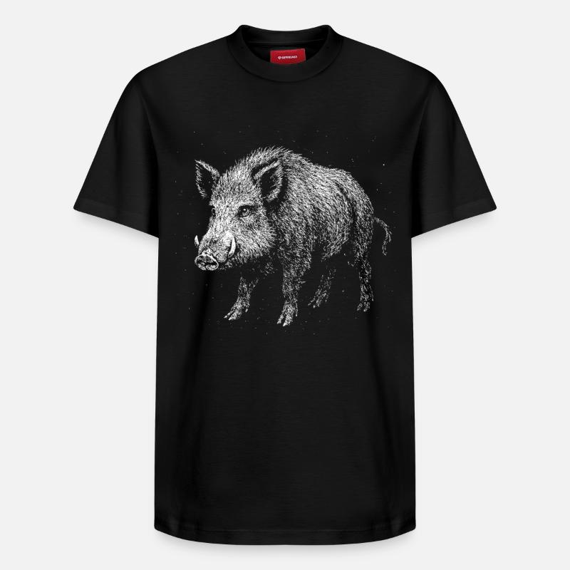 Wild boar - Relaxed Unisex Supima Cotton T-Shirt – by SPREAD - black