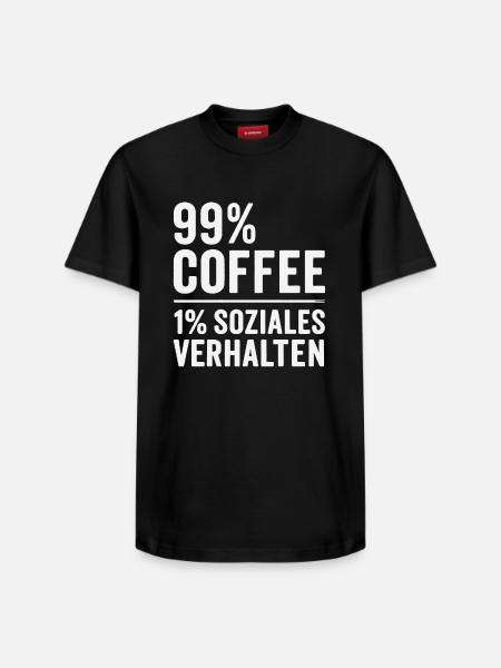 99% Coffee - Relaxed Unisex Supima Cotton T-Shirt – by SPREAD - black