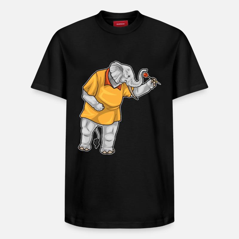 Fléchette éléphant Fléchette - T-shirt unisexe décontracté en coton Supima – de SPREAD - noir