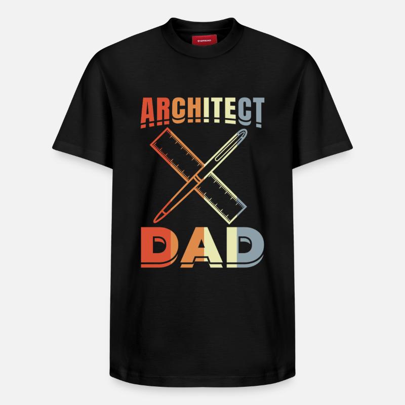 Architecte Père - T-shirt unisexe décontracté en coton Supima – de SPREAD - noir