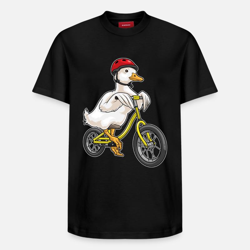 Vélo canard - T-shirt unisexe décontracté en coton Supima – de SPREAD - noir