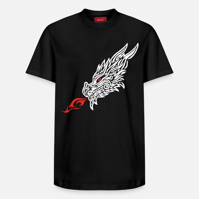 Le souffle du dragon - T-shirt unisexe décontracté en coton Supima – de SPREAD - noir