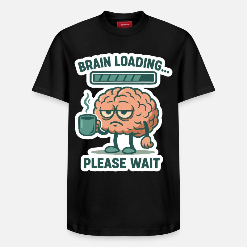 Brain Loading - Relaxed Unisex Supima Cotton T-Shirt – by SPREAD - black