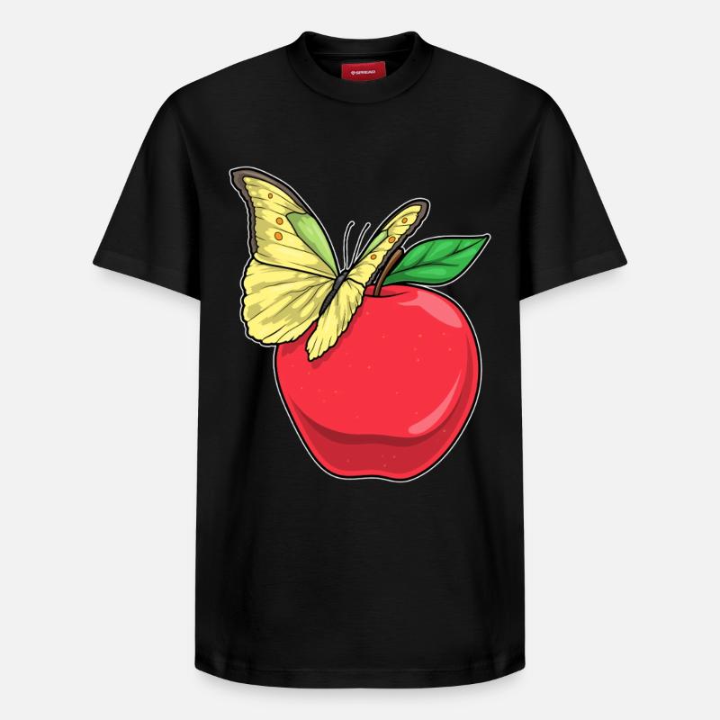 Papillon Pomme Fruit - T-shirt unisexe décontracté en coton Supima – de SPREAD - noir