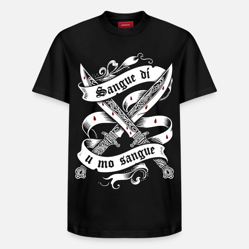 Sangue dí u m sangue - T-shirt unisexe décontracté en coton Supima – de SPREAD - noir