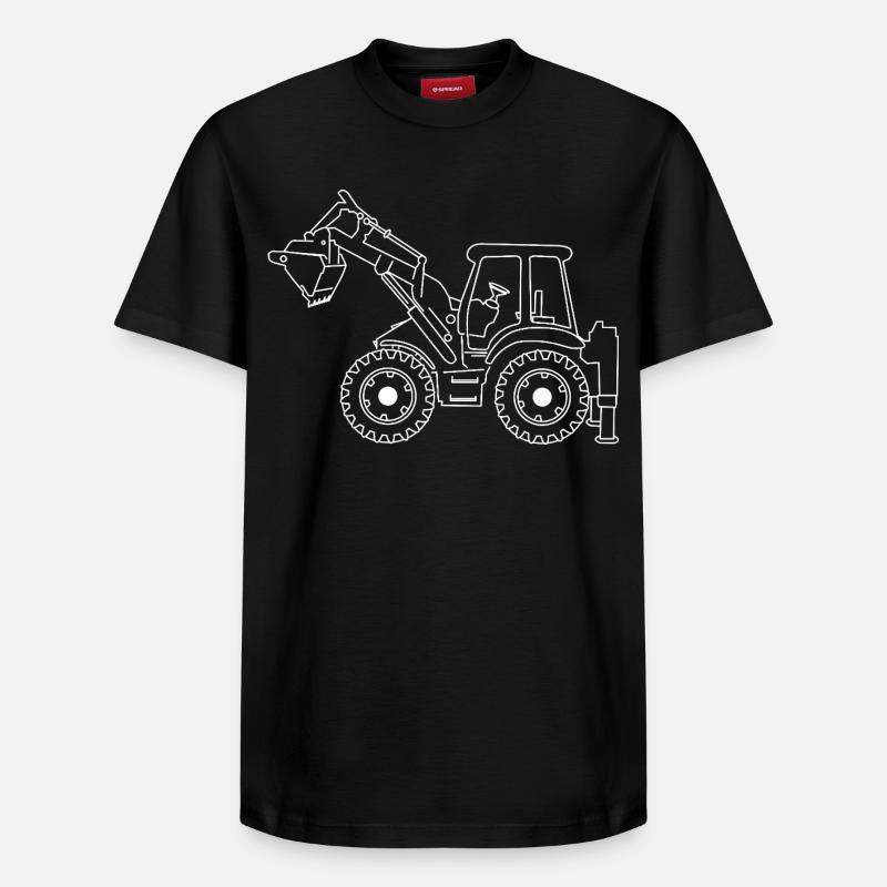 Excavatrice - T-shirt unisexe décontracté en coton Supima – de SPREAD - noir