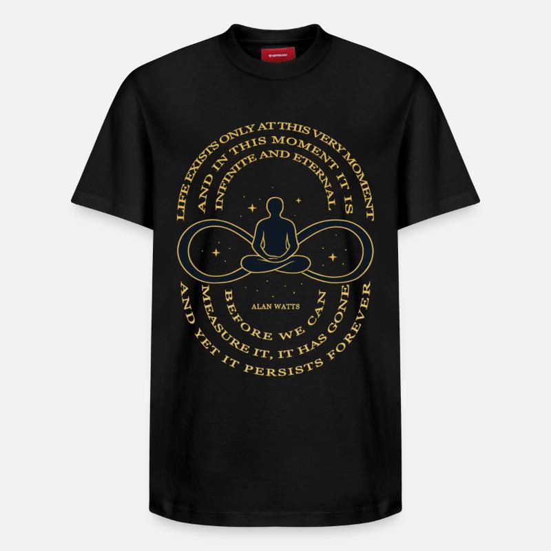 T-shirt Alan Watts Time Infinity - T-shirt unisexe décontracté en coton Supima – de SPREAD - noir