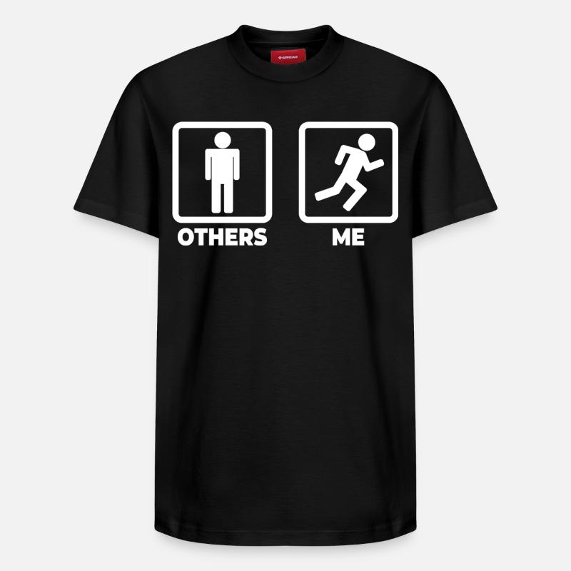 Figurine de coureur - T-shirt unisexe décontracté en coton Supima – de SPREAD - noir