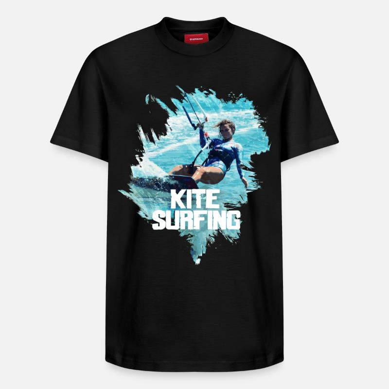 Ocean Glide - Relaxed Unisex Supima Cotton T-Shirt – von SPREAD - Schwarz