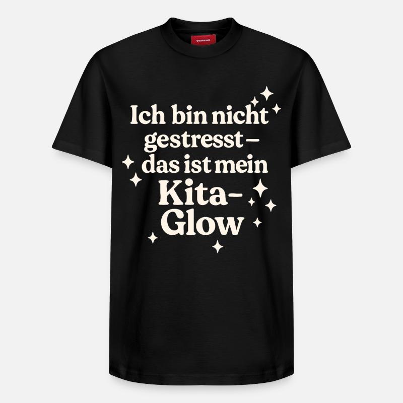 Ich bin nicht gestresst... (hellbeige) - Relaxed Unisex Supima Cotton T-Shirt – von SPREAD - Schwarz
