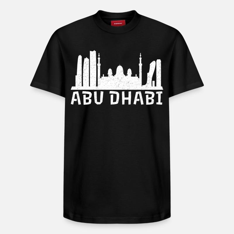 Ambiance Skyline d’Abu Dhabi - T-shirt unisexe décontracté en coton Supima – de SPREAD - noir