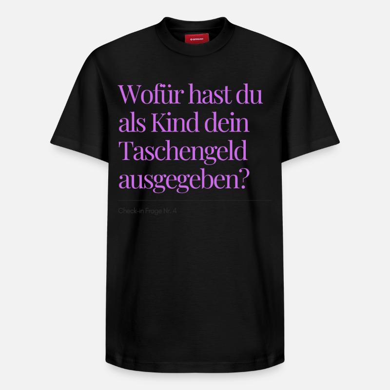 Question n° 4 sur l’enregistrement - T-shirt unisexe décontracté en coton Supima – de SPREAD - noir