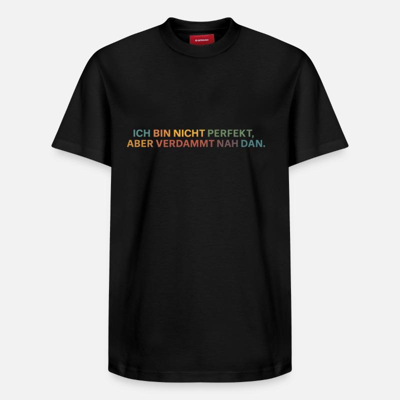 Fast perfekt: ehrliche Botschaft - Relaxed Unisex Supima Cotton T-Shirt – von SPREAD - Schwarz
