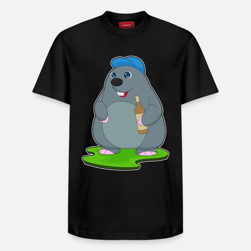 Bouteille de bière Mole - T-shirt unisexe décontracté en coton Supima – de SPREAD - noir