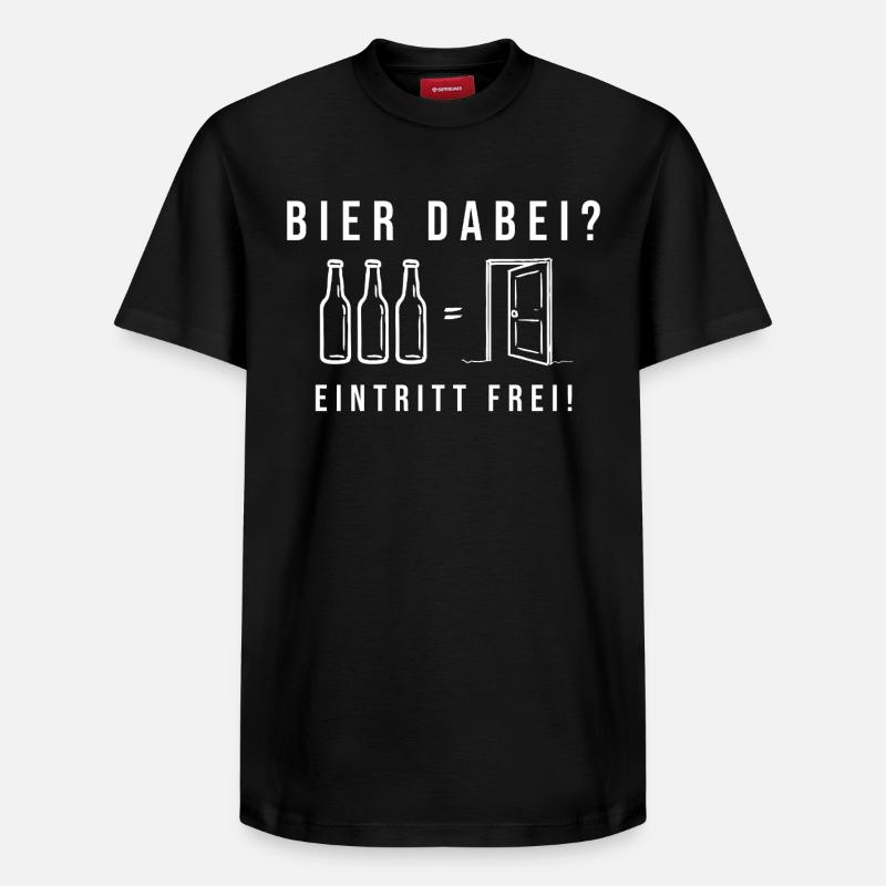 Bier dabei Eintritt frei - Relaxed Unisex Supima Cotton T-Shirt – von SPREAD - Schwarz