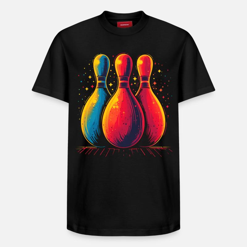 Look rétro bowling - T-shirt unisexe décontracté en coton Supima – de SPREAD - noir