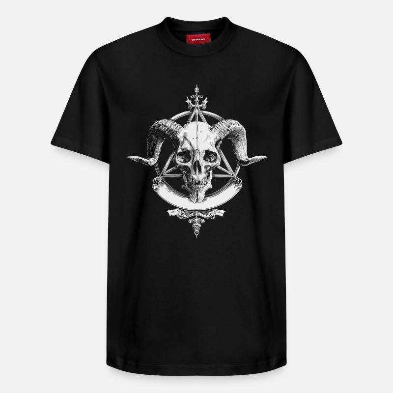 Crâne de démon - T-shirt unisexe décontracté en coton Supima – de SPREAD - noir