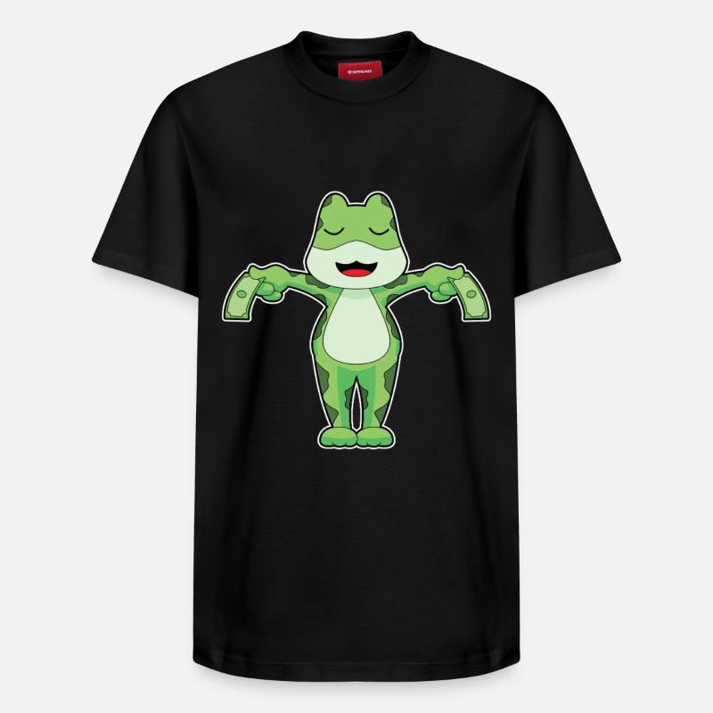 Frosch Banknote - Relaxed Unisex Supima Cotton T-Shirt – von SPREAD - Schwarz