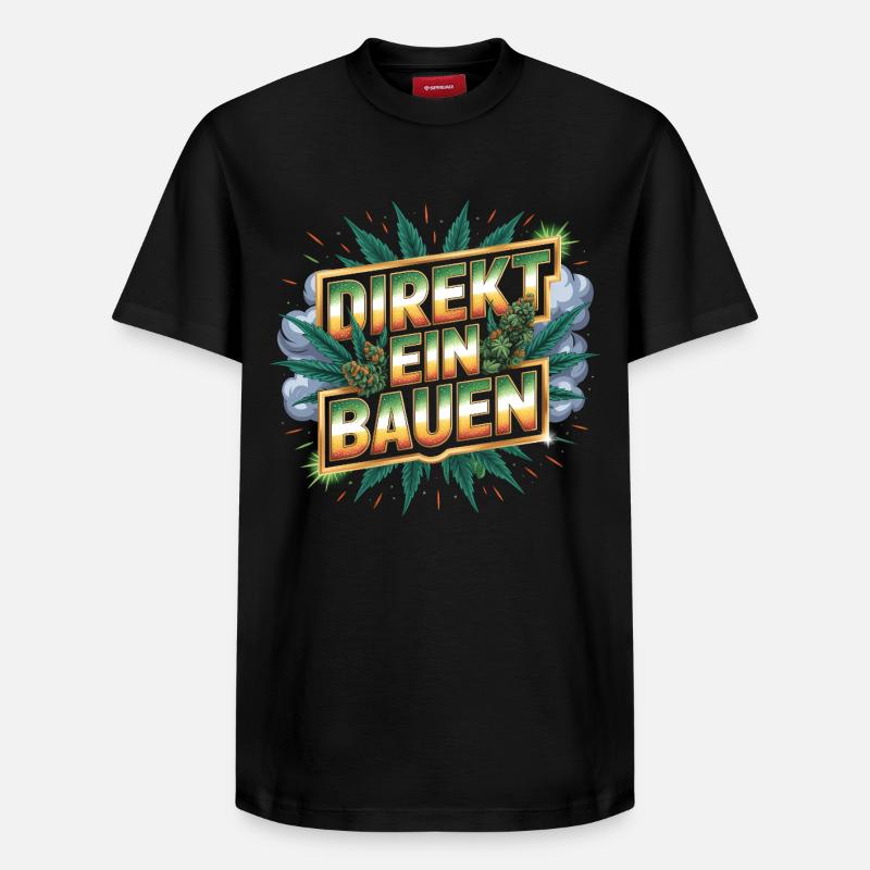 Direkt ein Bauen -  Deutsche Memes - Relaxed Unisex Supima Cotton T-Shirt – von SPREAD - Schwarz