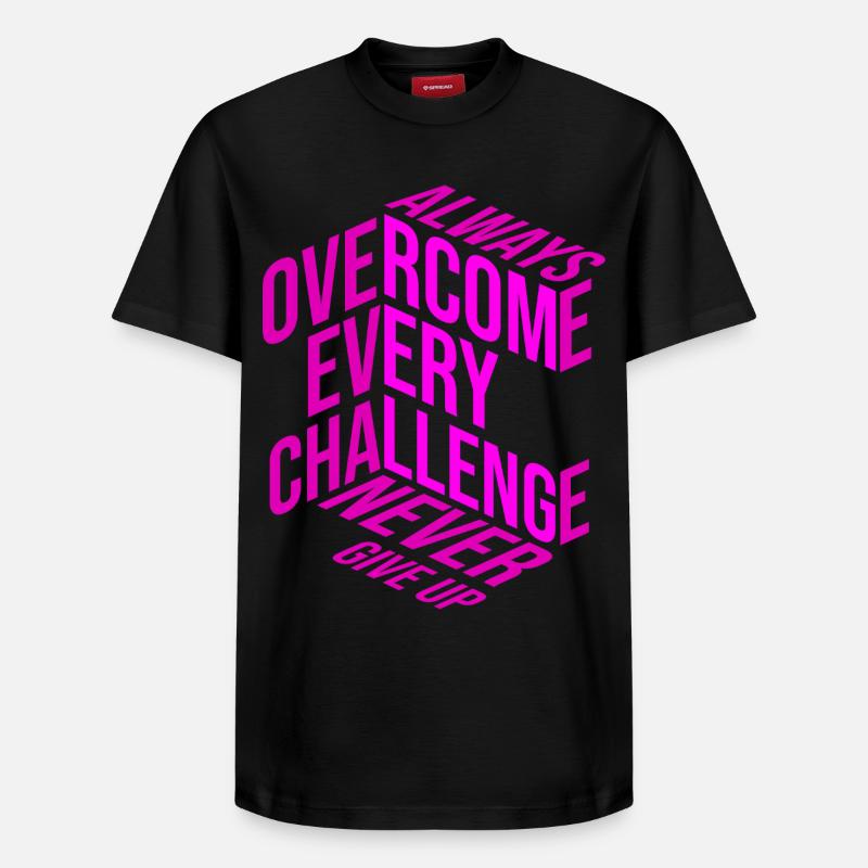 N’abandonnez jamais - T-shirt unisexe décontracté en coton Supima – de SPREAD - noir