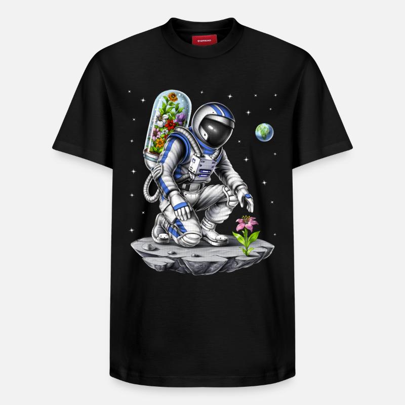 Botaniste astronaute spatial - T-shirt unisexe décontracté en coton Supima – de SPREAD - noir
