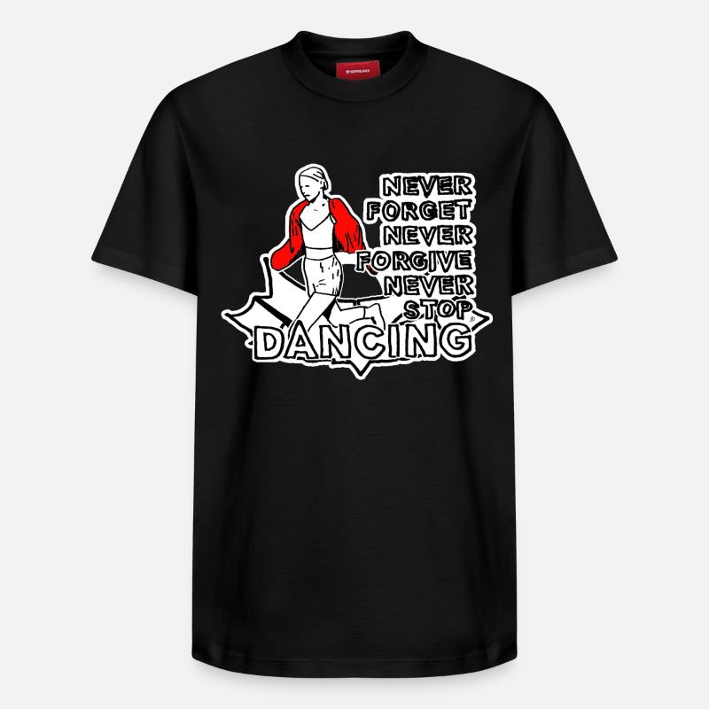 Never Forget Never Forgive - Relaxed Unisex Supima Cotton T-Shirt – von SPREAD - Schwarz