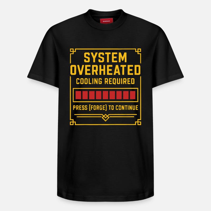 Systemübhitzung – Forge T-Stück - Relaxed Unisex Supima Cotton T-Shirt – von SPREAD - Schwarz