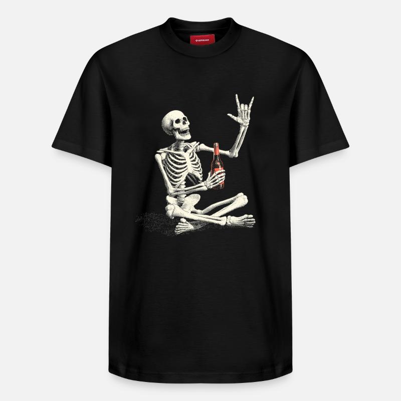 Jupe Squelette - T-shirt unisexe décontracté en coton Supima – de SPREAD - noir