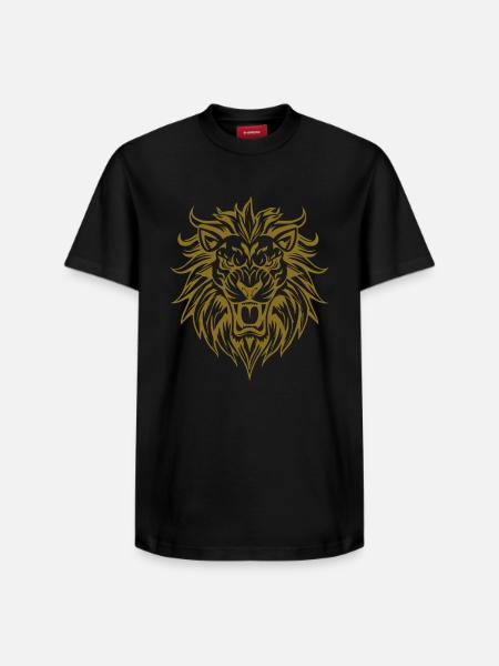 Majestic lion head graphic - Relaxed Unisex Supima Cotton T-Shirt – by SPREAD - black