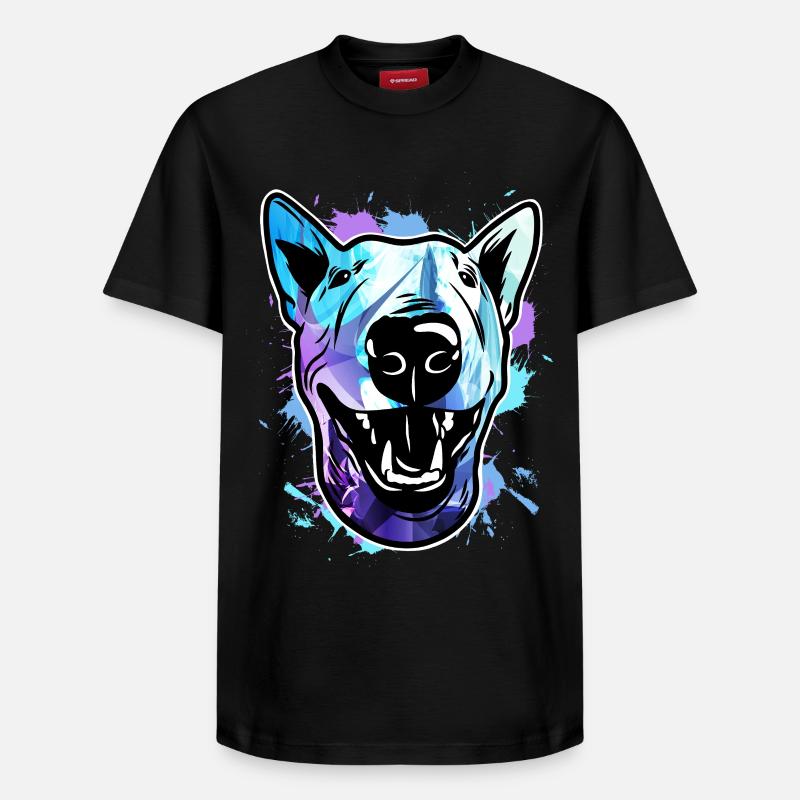 Bull Terrier Chien - T-shirt unisexe décontracté en coton Supima – de SPREAD - noir