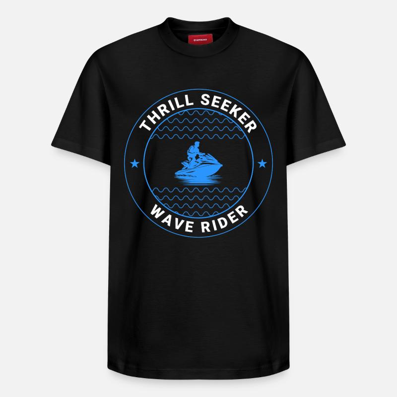 Amoureux de l'aventure Wave Rider - T-shirt unisexe décontracté en coton Supima – de SPREAD - noir