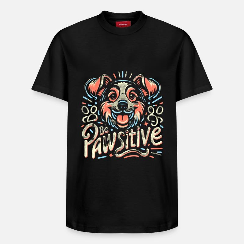 Soyez patte chien mignon - T-shirt unisexe décontracté en coton Supima – de SPREAD - noir