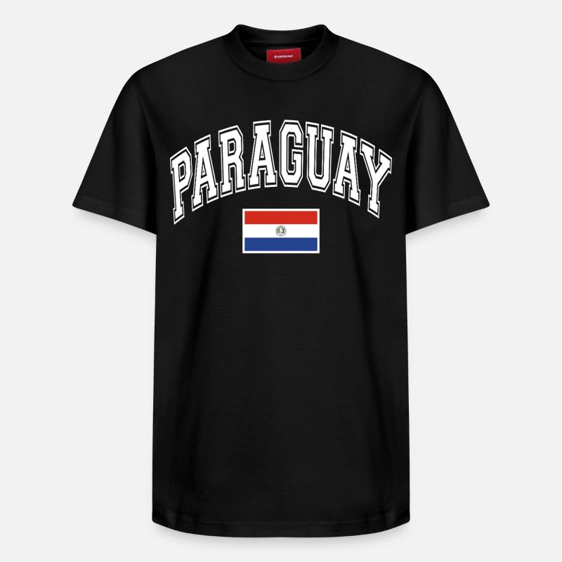 Drapeau du Paraguay - T-shirt unisexe décontracté en coton Supima – de SPREAD - noir