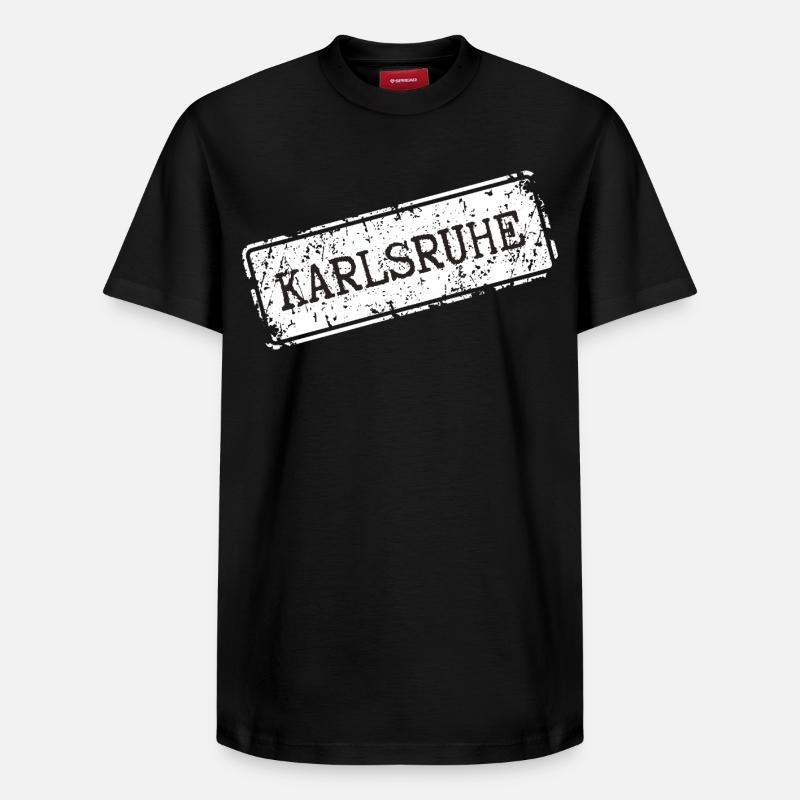Karlsruhe - T-shirt unisexe décontracté en coton Supima – de SPREAD - noir