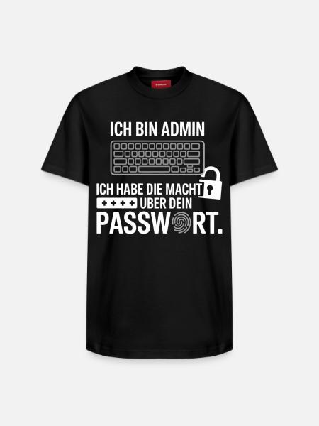 Admin mit Passwortsicherung Motiv - Relaxed Unisex Supima Cotton T-Shirt – von SPREAD - Schwarz