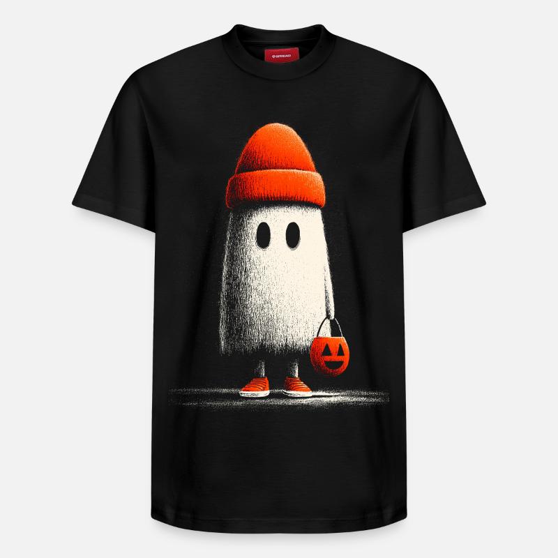 Beanie_Ghost - Relaxed Unisex Supima Cotton T-Shirt – von SPREAD - Schwarz