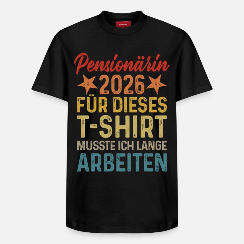 Retraité 2026 - T-shirt unisexe décontracté en coton Supima – de SPREAD - noir