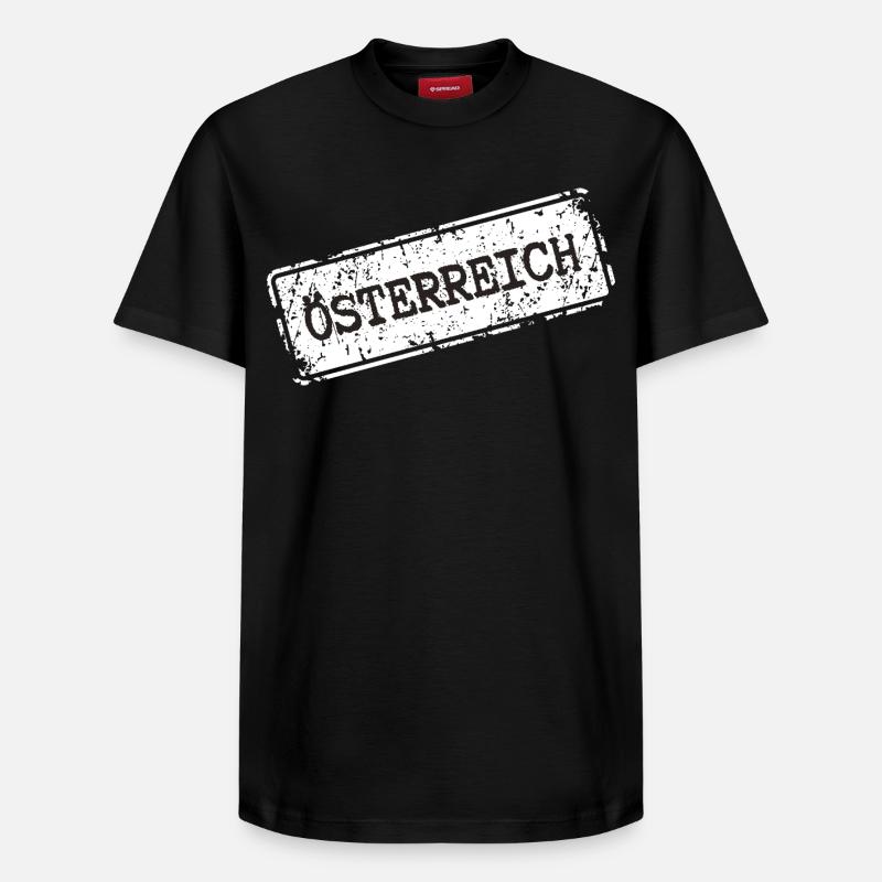 Autriche - T-shirt unisexe décontracté en coton Supima – de SPREAD - noir