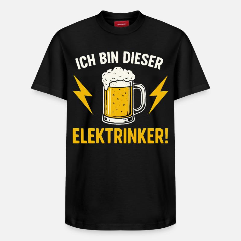 Elektrinker - Relaxed Unisex Supima Cotton T-Shirt – von SPREAD - Schwarz