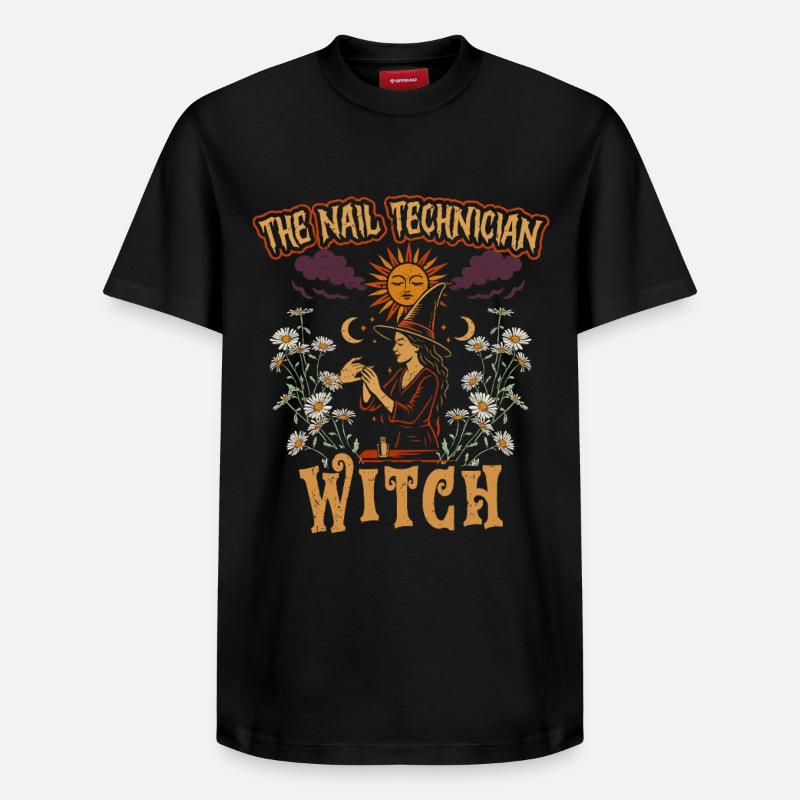 Nageldesignerin The Nail Technician Witch - Relaxed Unisex Supima Cotton T-Shirt – von SPREAD - Schwarz