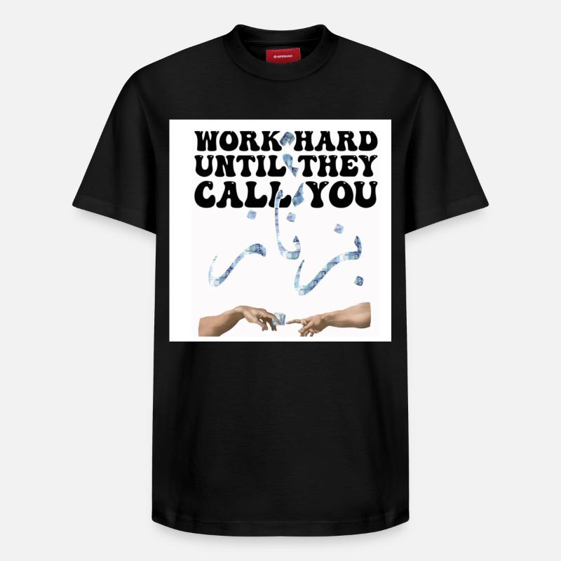 Motivation Travail Argent - T-shirt unisexe décontracté en coton Supima – de SPREAD - noir