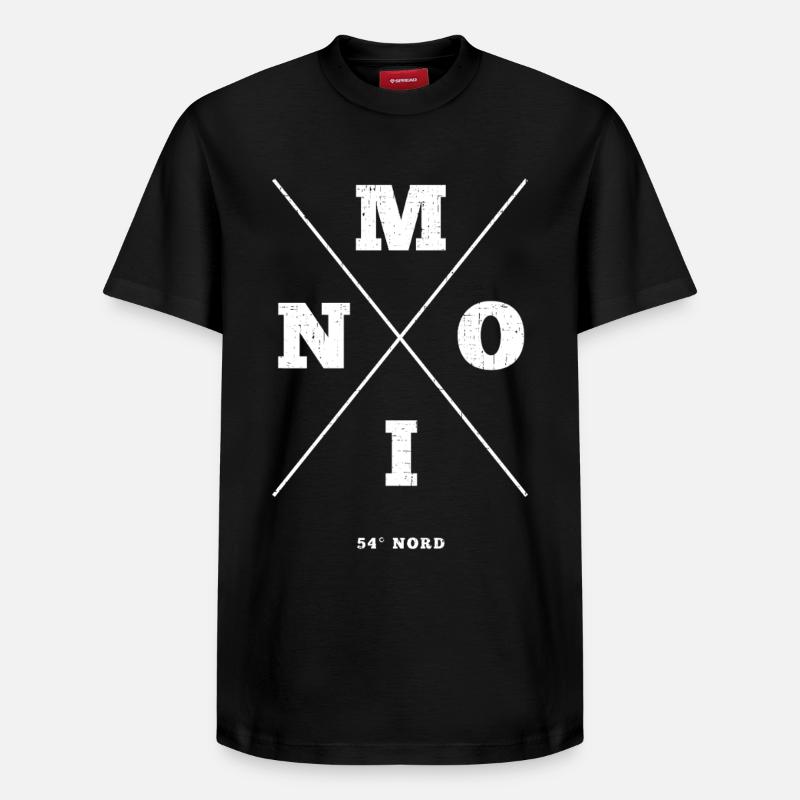 Conception maritime avec Moin 54°Nord - T-shirt unisexe décontracté en coton Supima – de SPREAD - noir