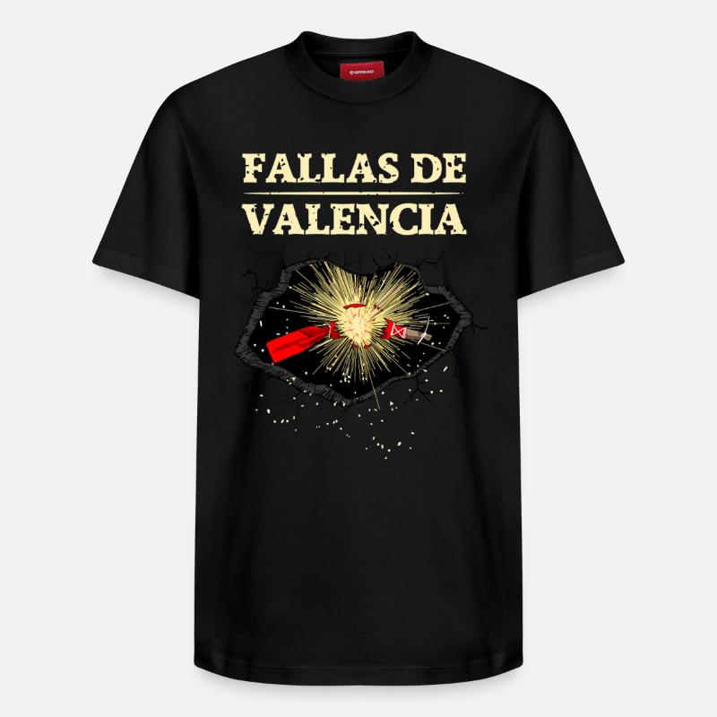 Fallas de Valencia Explosions  - Relaxed Unisex Supima Cotton T-Shirt – von SPREAD - Schwarz