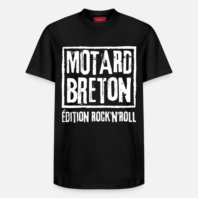 BRETON BIKER ROCK EDITION - Relaxed Unisex Supima Cotton T-Shirt – von SPREAD - Schwarz