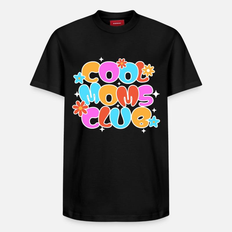 Club des mamans cool - T-shirt unisexe décontracté en coton Supima – de SPREAD - noir